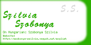 szilvia szobonya business card